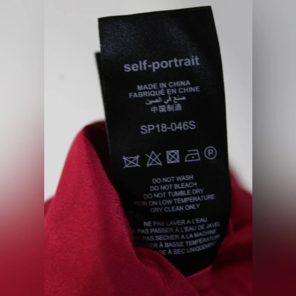 NWT Self-Portrait Fuchsia Pink Eyelet Cutout Mini Dress ~ Sz 2 - Picture 8 of 9